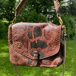 NWOT Jerome Dreyfuss Virgile Python Bag